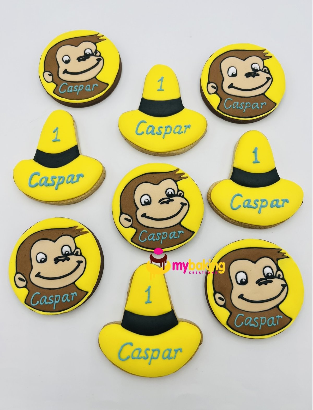 Curious George themed cookies